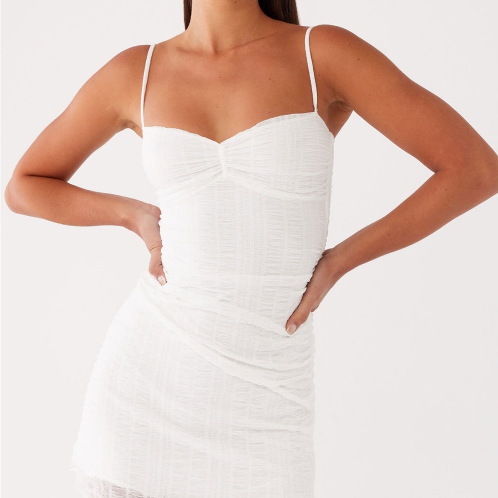 Peppermayo Arden Mini Dress White - Size 6